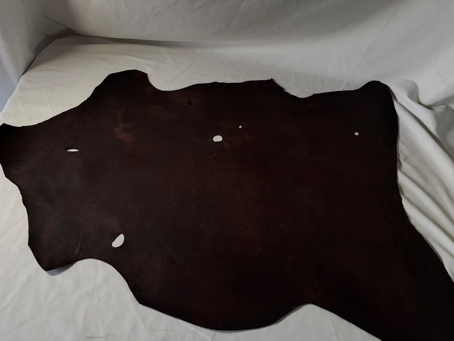 シカ革(ヌメ)パリッとタイプ改 ブラウンカラー Aランク38ds 1mm 銀面あり シボなし艶あり