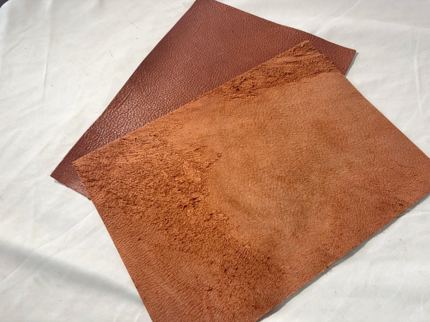 カットレザー1枚 鹿革ソフト ウッドカラー Aランク A4サイズ