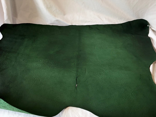 猪革(ヌメ)グリーンカラー　Bランク81ds　1.6ｍｍ銀面あり　税込み価格　