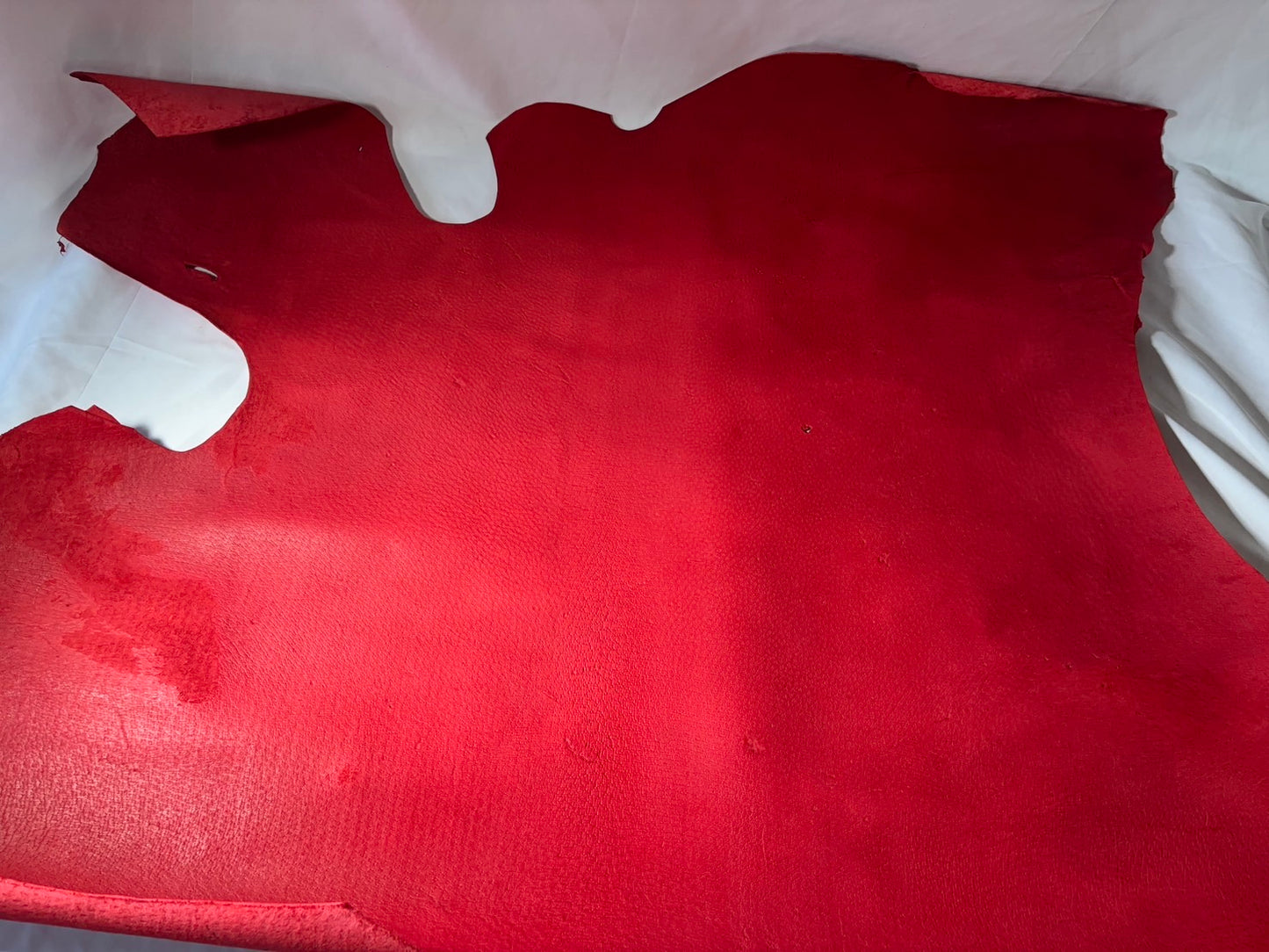 猪革(ヌメ)レッドカラー　Aランク78ds　1.7ｍｍ銀面あり　税込み価格　