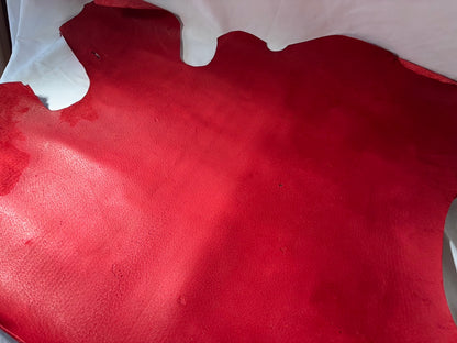 猪革(ヌメ)レッドカラー　Aランク78ds　1.7ｍｍ銀面あり　税込み価格　