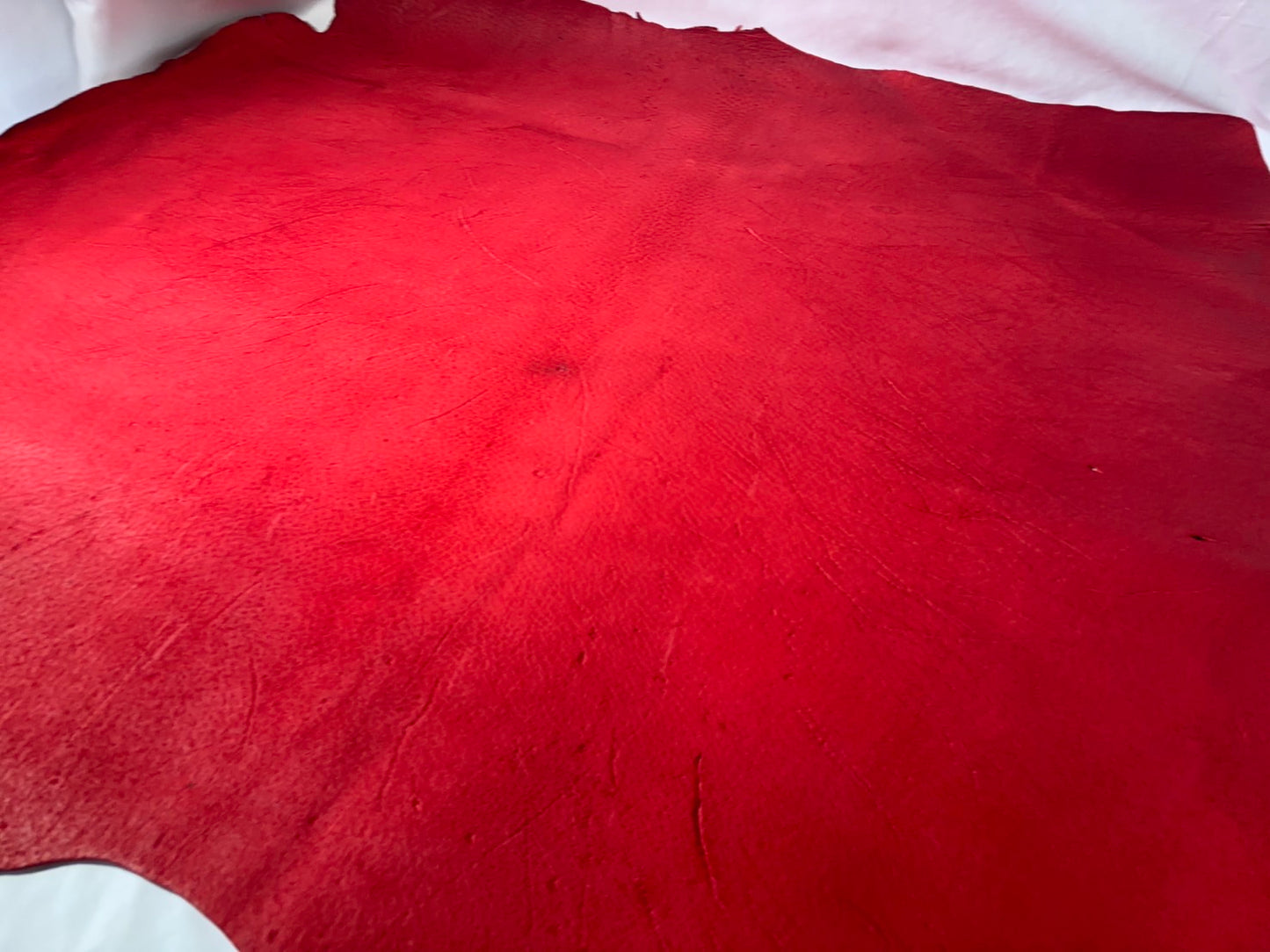 歴戦の猛者　猪革(ヌメ)レッドカラー　Aランク89ds　1.7ｍｍ銀面あり　税込み価格　