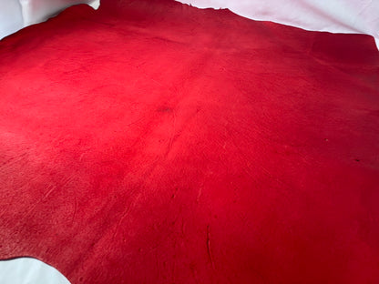 歴戦の猛者　猪革(ヌメ)レッドカラー　Aランク89ds　1.7ｍｍ銀面あり　税込み価格　