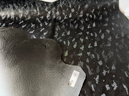 猪革(ヌメ)迷彩　ブラックカラー　Bランク　65ds1.5ｍｍ銀面あり　税込み価格　