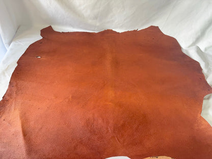 猪革(ヌメ)　　レッドキャメルカラー　Aランク73ds　1.5ｍｍ銀面あり　税込み価格　