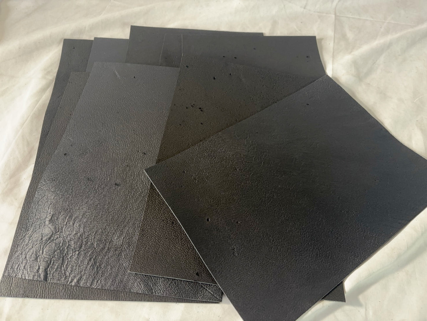 カットレザー１枚　ツキノワグマ　Bランク　A3サイズ