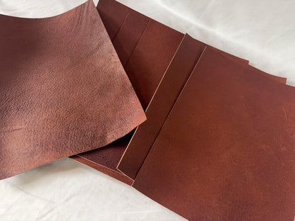 カットレザー１枚　猪レッドキャメル　Aランク　A4サイズ