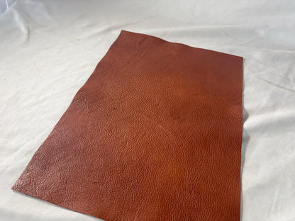 カットレザー１枚　鹿革ソフト　ウッドカラー　Aランク　A3サイズ