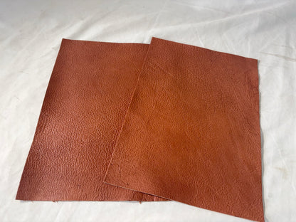 カットレザー１枚　鹿革ソフト　ウッドカラー　Aランク　A4サイズ