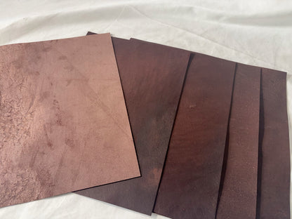 カットレザー１枚　鹿革パリッとタイプ　ブラウンカラー　Aランク　A3サイズ