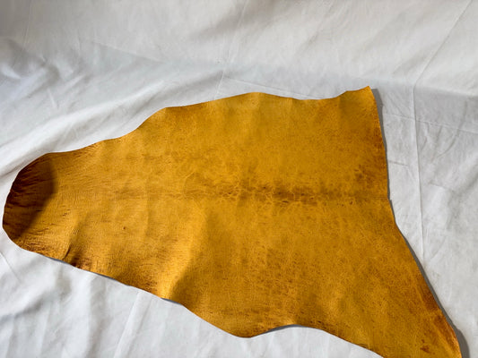 合計30枚限定シカ革セ ーム革ヌバック　20ds～30ds燻色カラーレザーAランク　0.6mm～0.8㎜