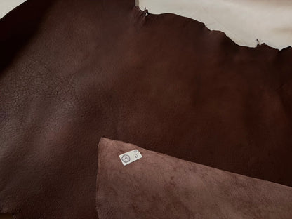 熊革(ツキノワグマ)ブラウンカラー　1.5㎜　61ds　Aランク　