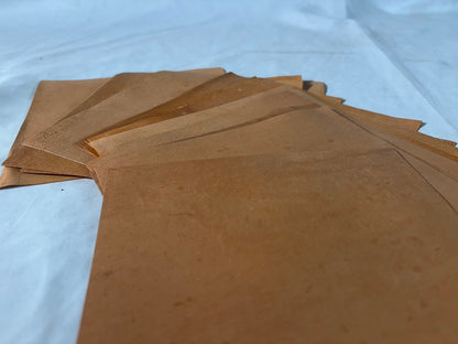 鹿革の折り紙　キャメルカラー　大サイズ　15㎝×15㎝サイズ