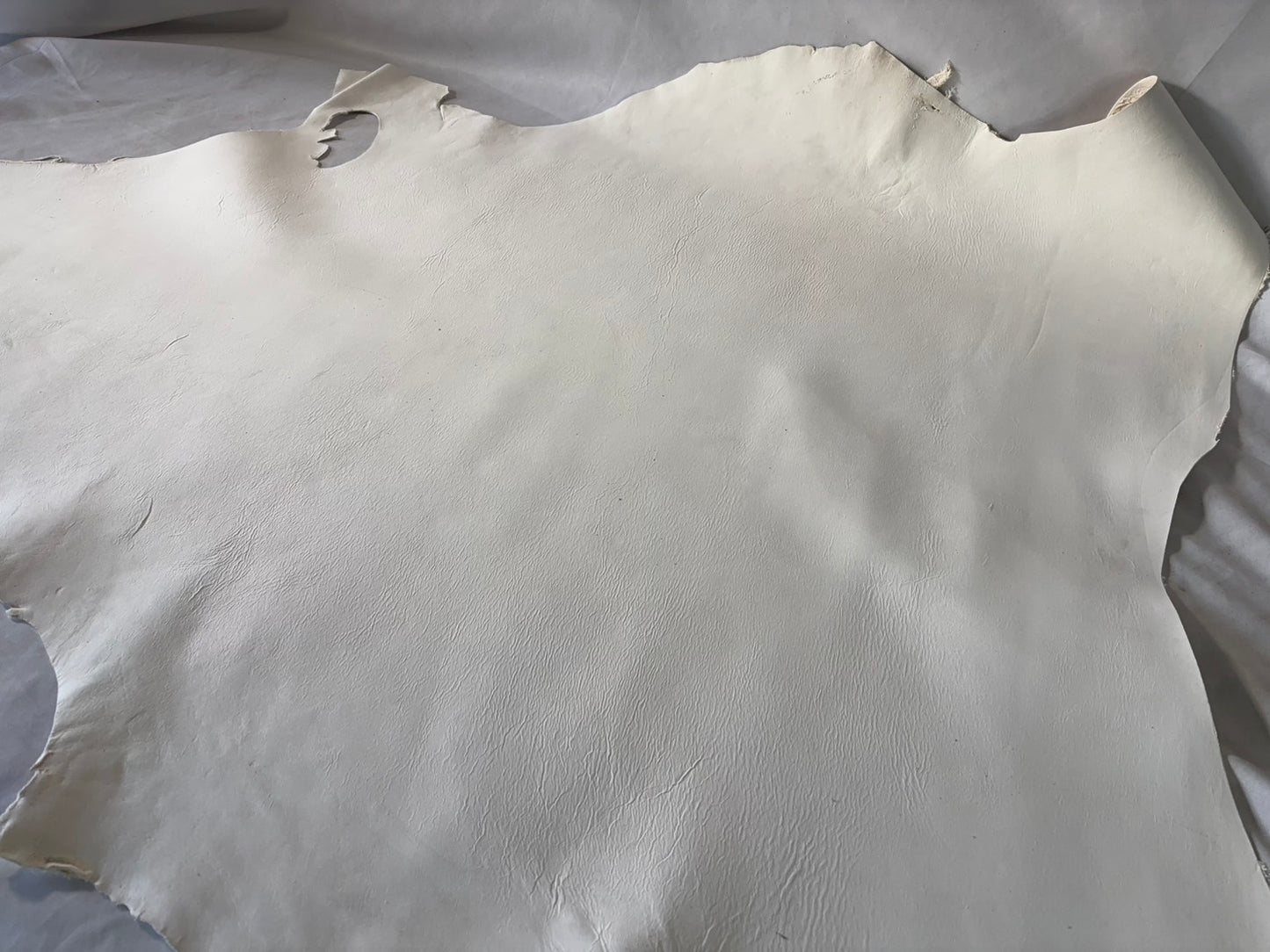 弓道用(試作品)シカ革セ ーム革ヌバック　ライトタイプ　　生成りカラーレザーAランク　57ds　１．５㎜