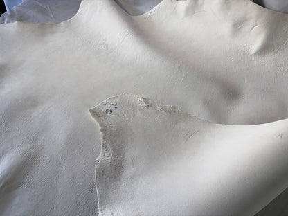 弓道用(試作品)シカ革セ ーム革ヌバック　ライトタイプ　　生成りカラーレザーAランク　68ds　１．５㎜