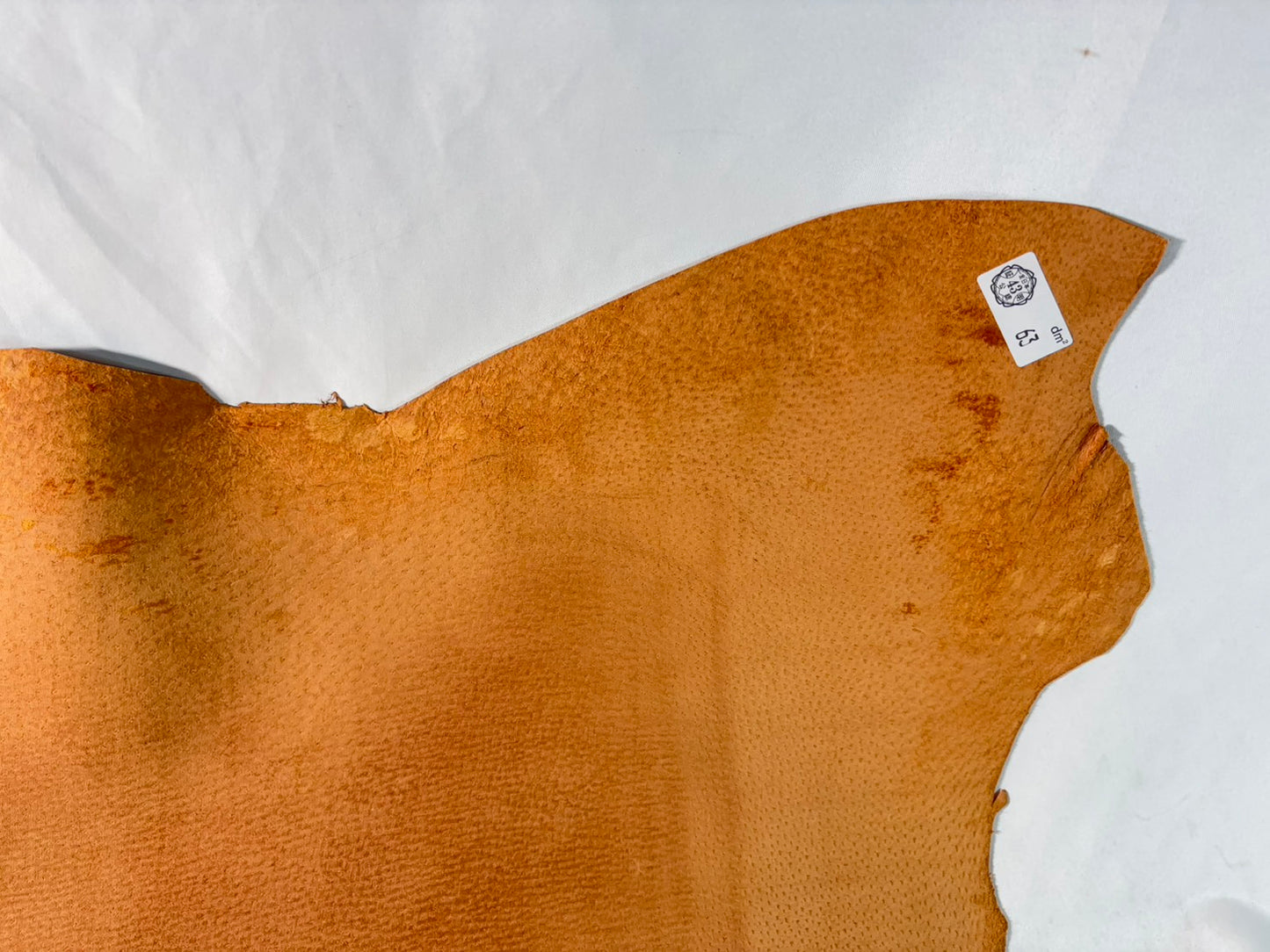 猪革(ヌメ)　クラシックキャメルカラー　Aランク63ds　１．５ｍｍ銀面あり　税込み価格　