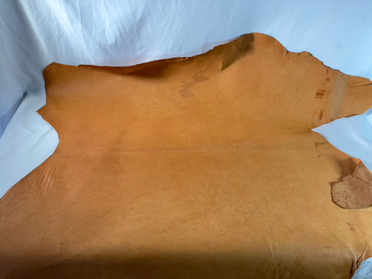 猪革(ヌメ)　クラシックキャメルカラー　Aランク89ds　１．５ｍｍ銀面あり　税込み価格　柔らかめ